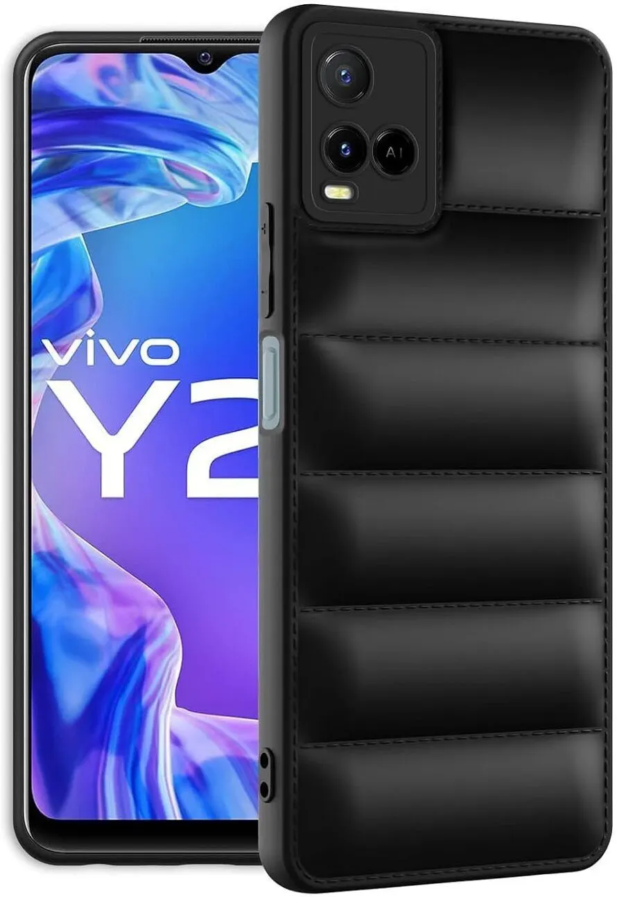 Micvir Back Cover for Vivo Y21 (Black, Camera Bump Protector, Pack of: 1)