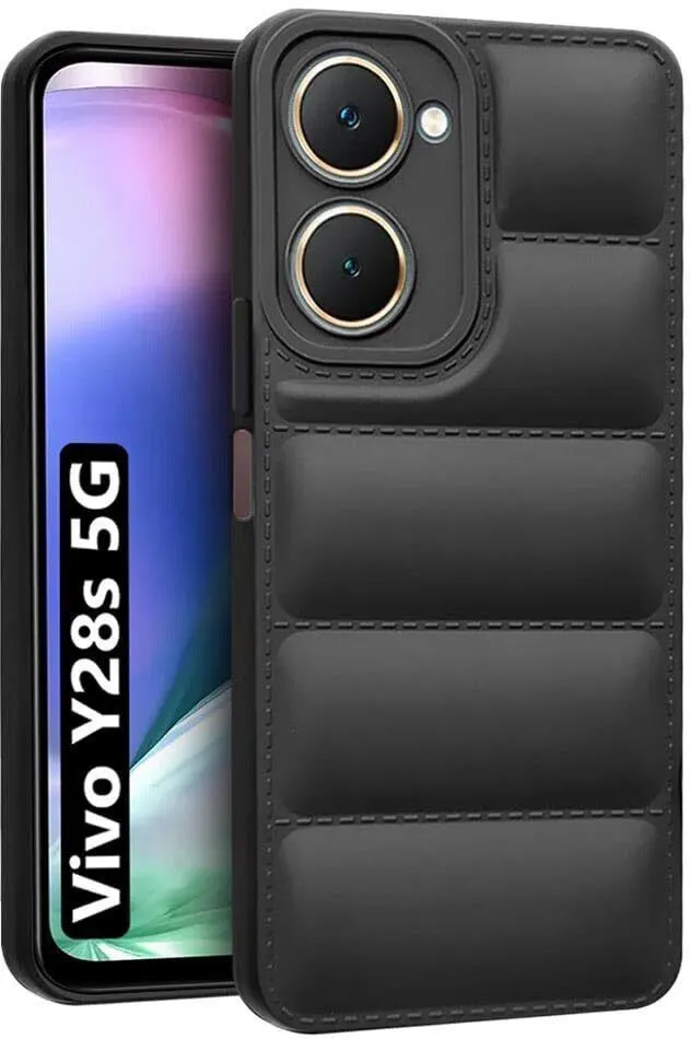 Micvir Back Cover for Vivo Y28s 5G (Black, Camera Bump Protector, Pack of: 1)