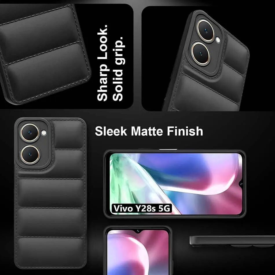 Micvir Back Cover for Vivo Y28s 5G (Black, Camera Bump Protector, Pack of: 1) — image 4 of 5