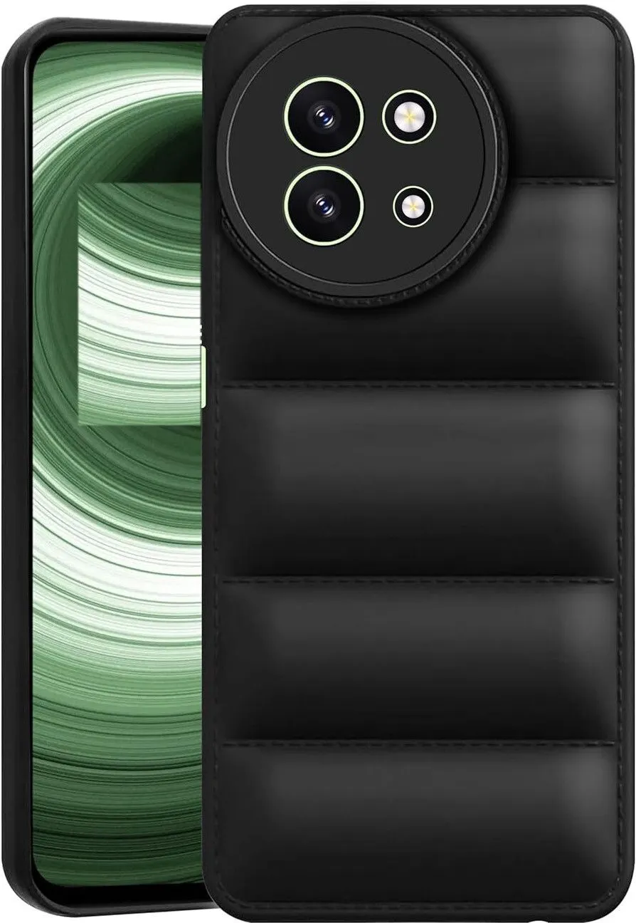 Micvir Back Cover for Vivo Y58 5G (Black, Camera Bump Protector, Pack of: 1)