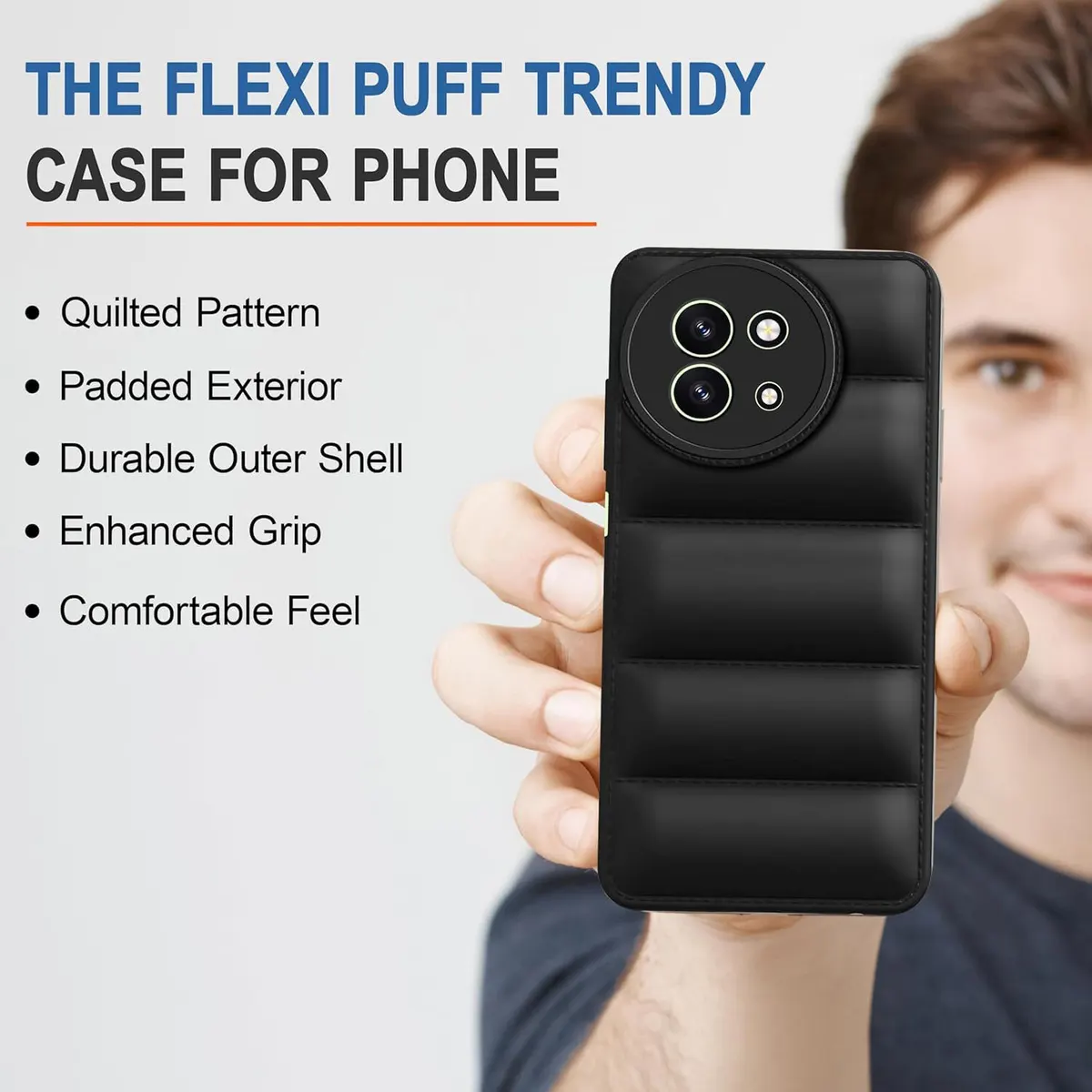 Micvir Back Cover for Vivo Y58 5G (Black, Camera Bump Protector, Pack of: 1) — image 5 of 5