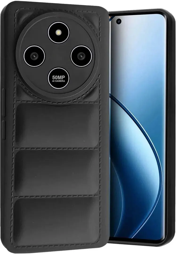 Micvir Back Cover for Redmi 14C 5G (Black, Camera Bump Protector, Plastic, Silicon, Pack of: 1)