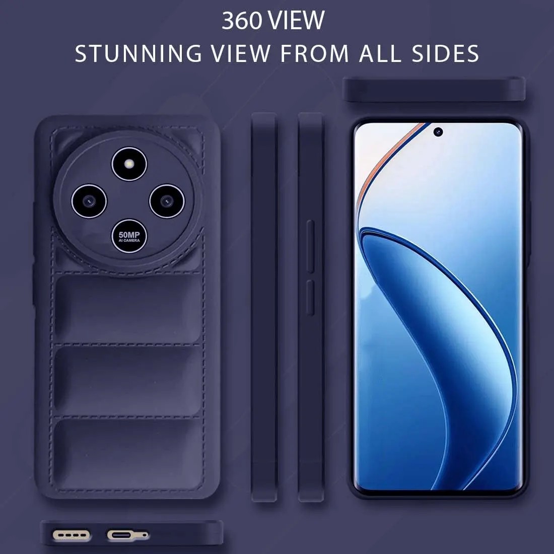 Micvir Back Cover for Redmi 14C 5G (Blue, Camera Bump Protector, Plastic, Silicon, Pack of: 1) — image 5 of 5