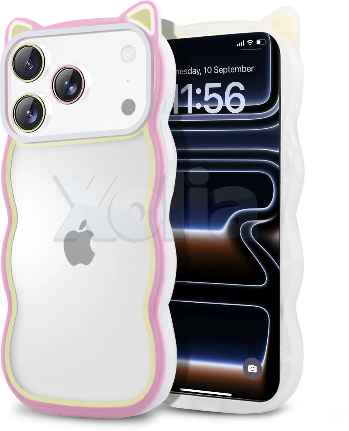 Xolia Back Cover for Apple iPhone 17 Pro Max (Pink, Silicon, Pack of: 1)