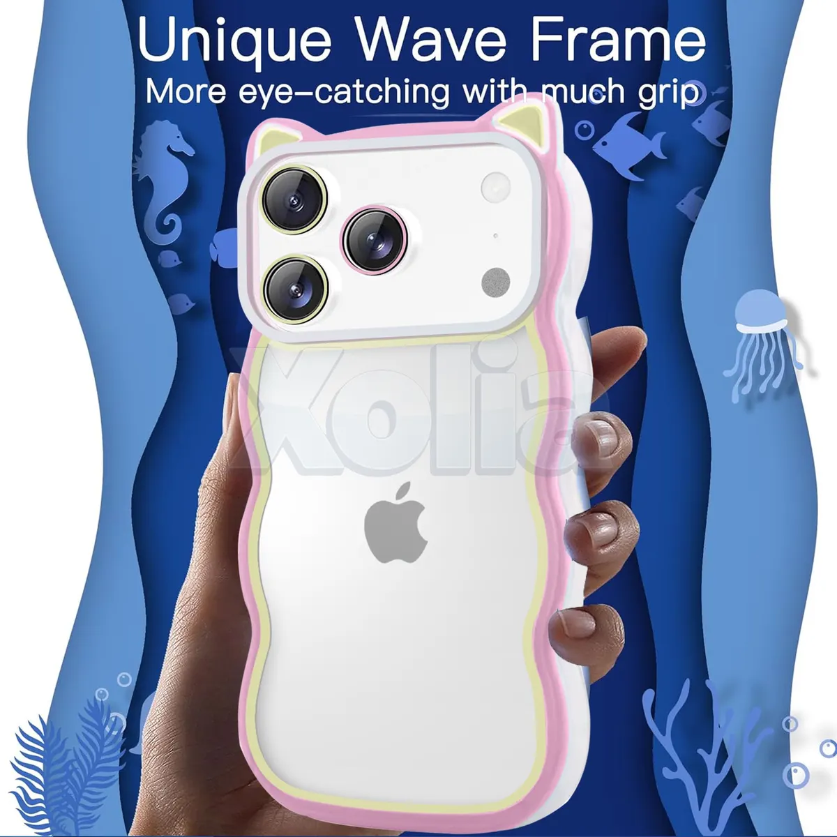Xolia Back Cover for Apple iPhone 17 Pro Max (Pink, Silicon, Pack of: 1) — image 2 of 5
