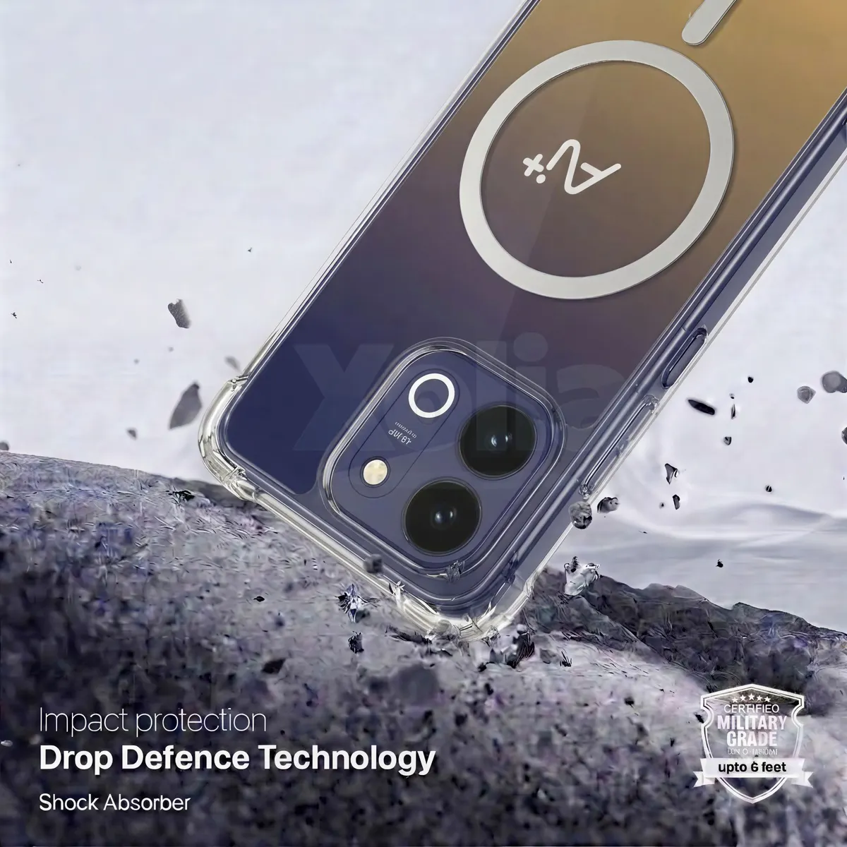 Xolia Back Cover for Ai+ Nova 2 Power 5G (Transparent, Shock Proof, Polycarbonate, Silicon, Pack of: 1) — image 2 of 4