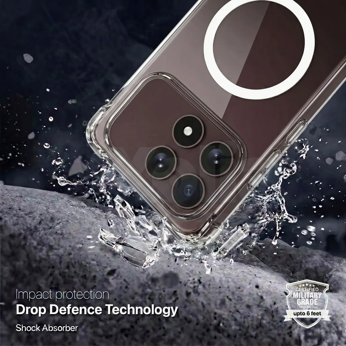 Xolia Back Cover for boltt ACE 5G (Transparent, Shock Proof, Polycarbonate, Silicon, Pack of: 1) — image 2 of 4