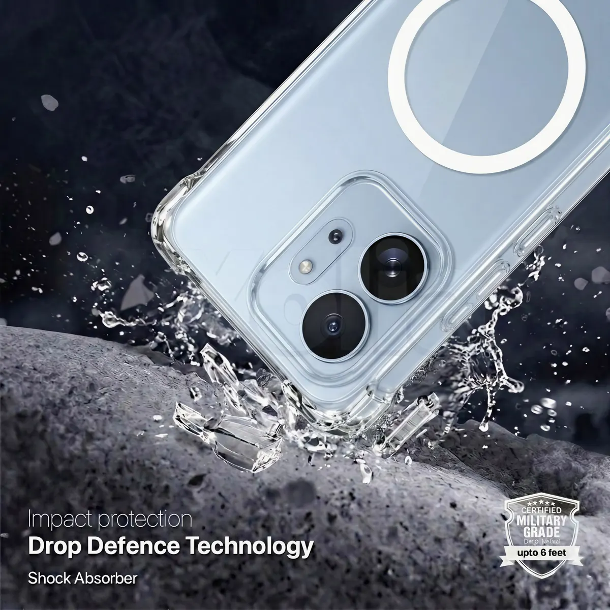 Xolia Back Cover for boltt EVO (Transparent, Shock Proof, Polycarbonate, Silicon, Pack of: 1) — image 2 of 4