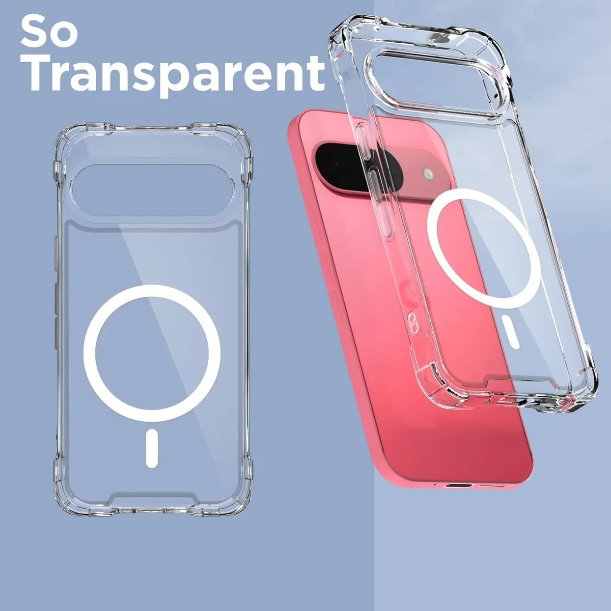 Xolia Back Cover for Google Pixel 9 (Transparent, Shock Proof, Polycarbonate, Silicon, Pack of: 1) — image 4 of 5