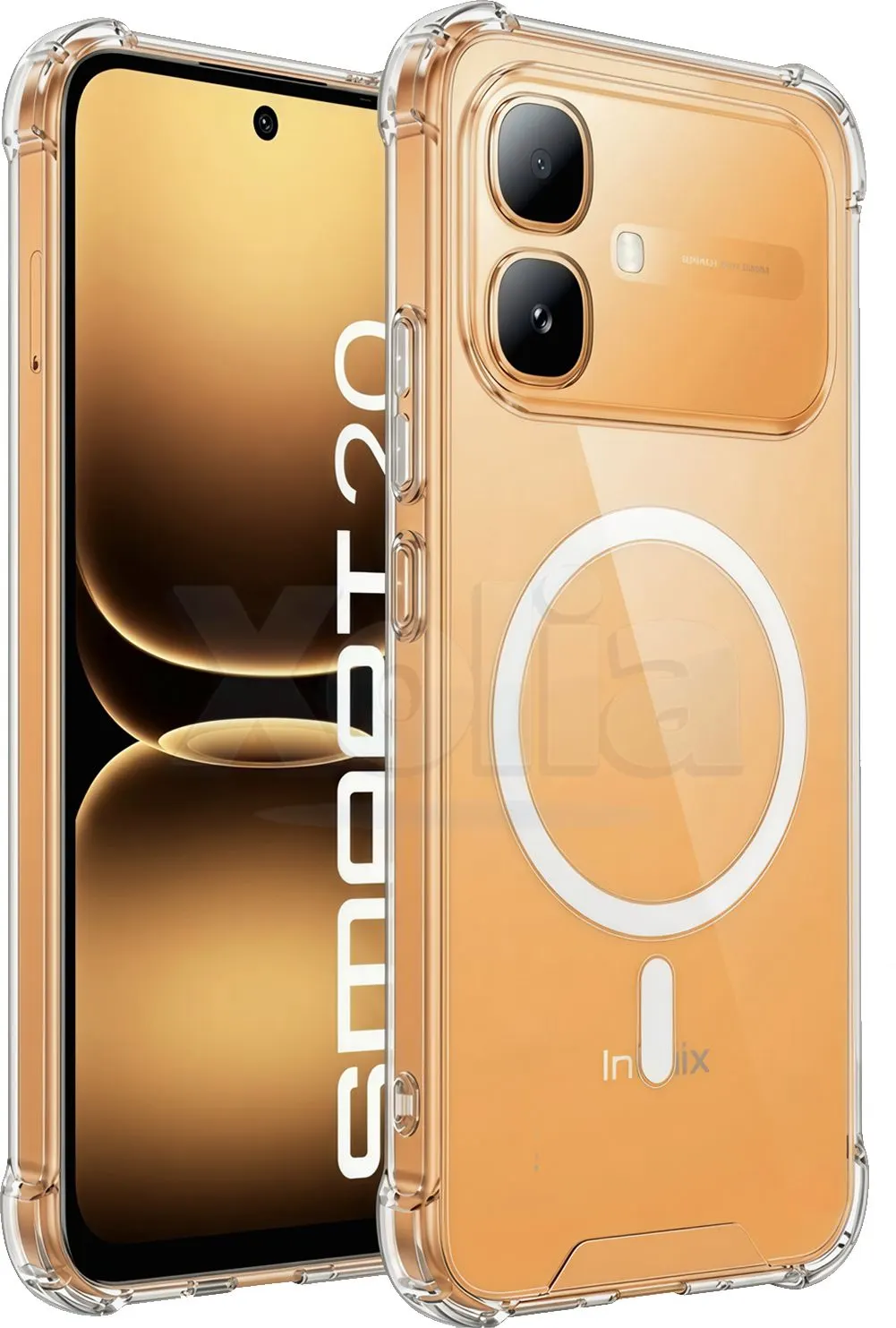 Xolia Back Cover for Infinix Smart 20 5G (Transparent, Shock Proof, Polycarbonate, Silicon, Pack of: 1)