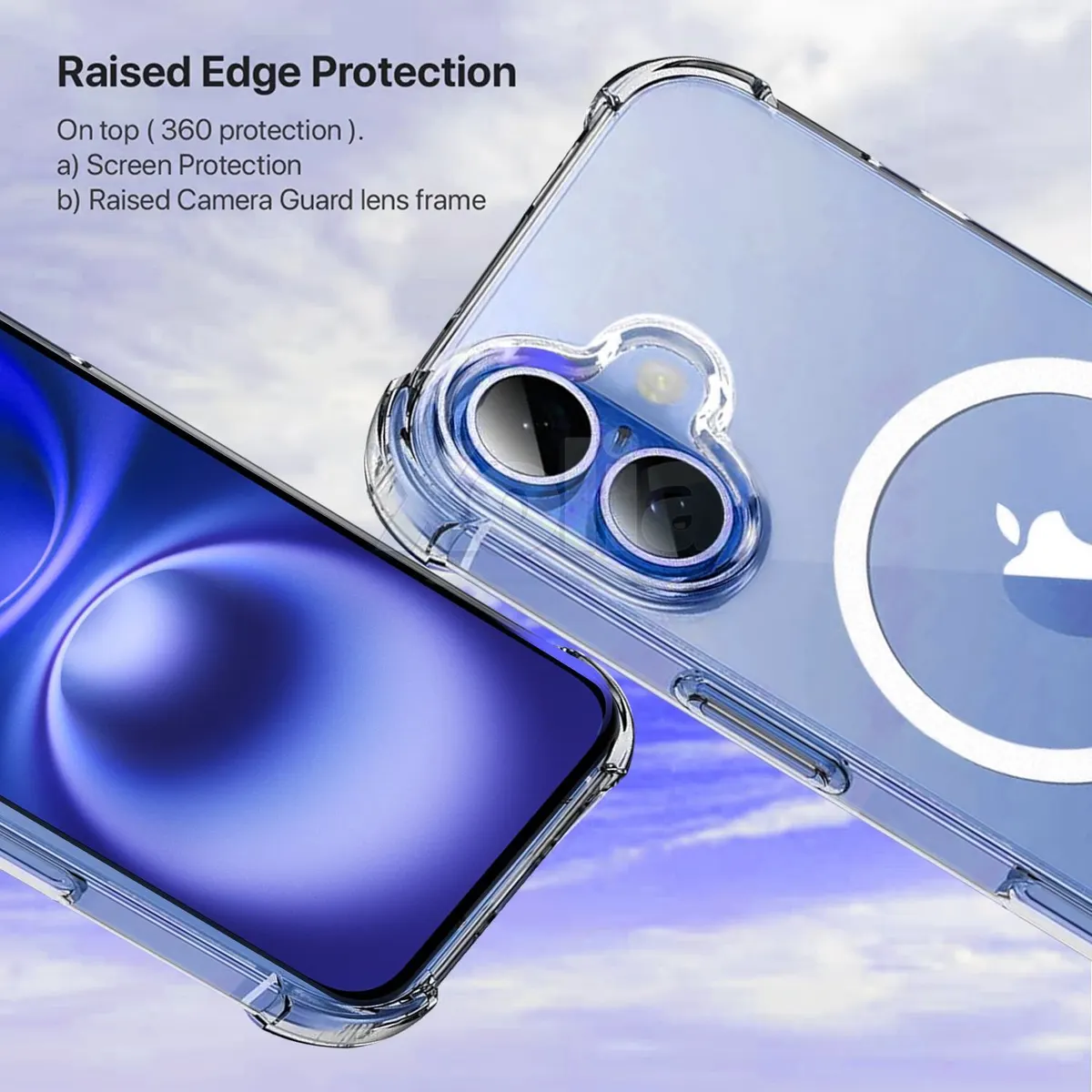 Xolia Back Cover for Apple iPhone 16 (Transparent, Shock Proof, Polycarbonate, Silicon, Pack of: 1) — image 2 of 5