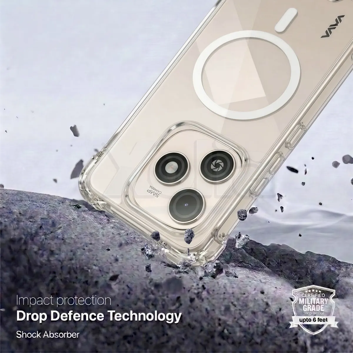 Xolia Back Cover for Lava Bold N4 Lite (Transparent, Shock Proof, Polycarbonate, Silicon, Pack of: 1) — image 2 of 3