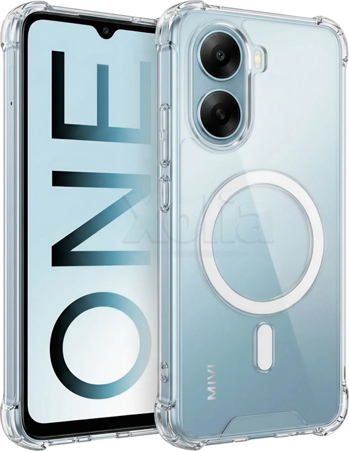 Xolia Back Cover for Mivi One 5G (Transparent, Shock Proof, Polycarbonate, Silicon, Pack of: 1)