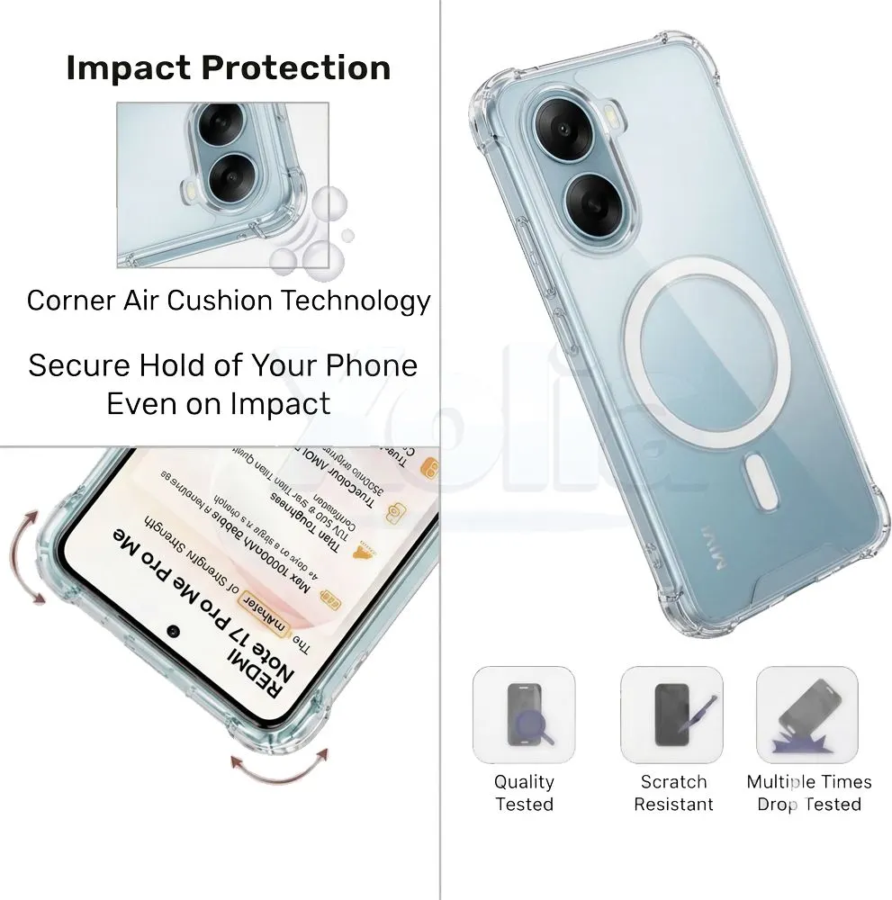 Xolia Back Cover for Mivi One 5G (Transparent, Shock Proof, Polycarbonate, Silicon, Pack of: 1) — image 3 of 4