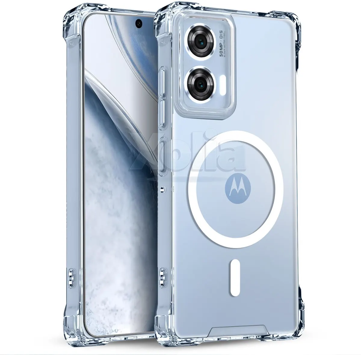 Xolia Back Cover for MOTOROLA Edge 50 Fusion (Transparent, Shock Proof, Polycarbonate, Silicon, Pack of: 1)