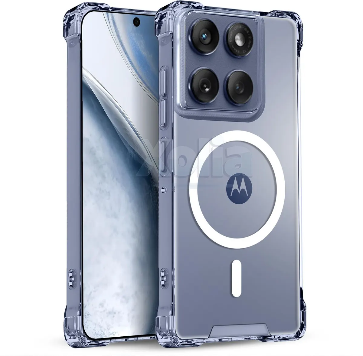 Xolia Back Cover for Motorola Edge 60 Pro 5G (Transparent, Shock Proof, Polycarbonate, Silicon, Pack of: 1)