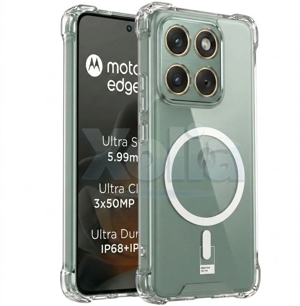 Xolia Back Cover for Motorola Edge 70 5G (Transparent, Shock Proof, Polycarbonate, Silicon, Pack of: 1)