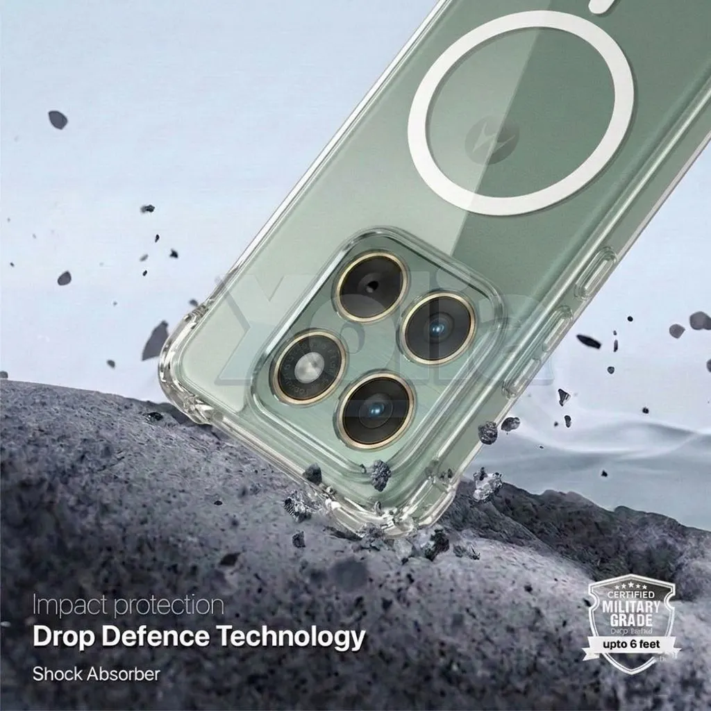 Xolia Back Cover for Motorola Edge 70 5G (Transparent, Shock Proof, Polycarbonate, Silicon, Pack of: 1) — image 3 of 5