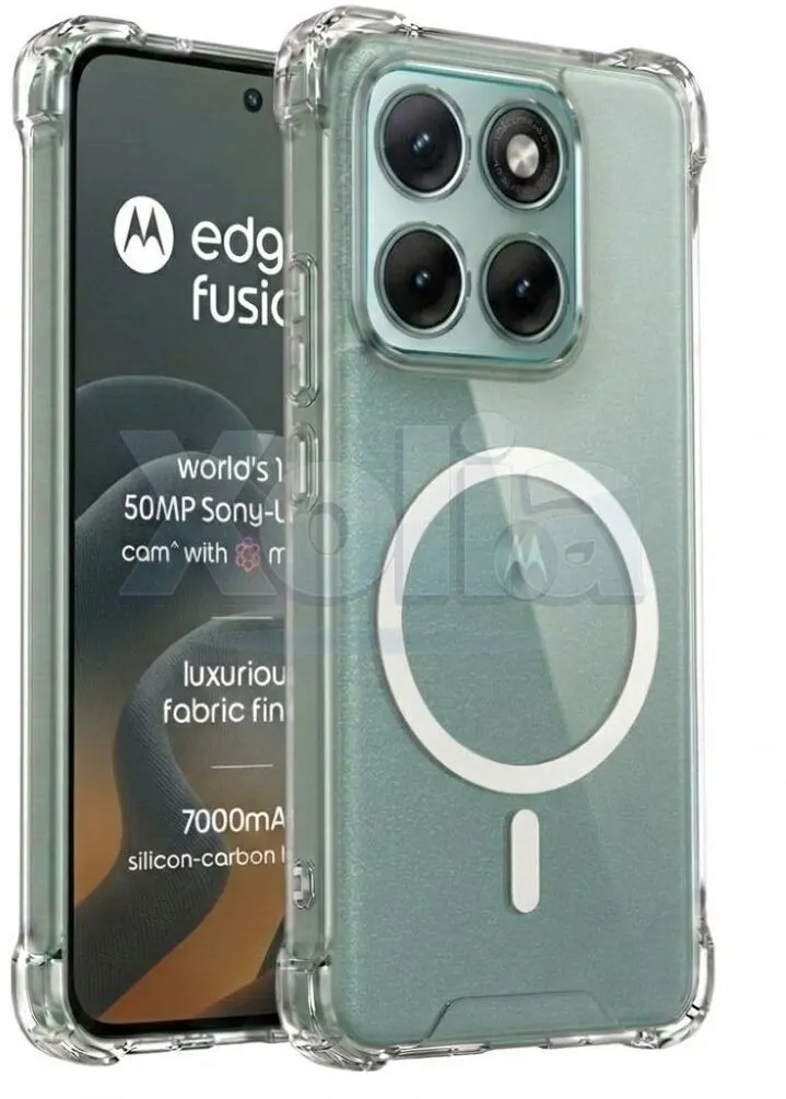 Xolia Back Cover for Motorola Edge 70 Fusion 5G (Transparent, Shock Proof, Polycarbonate, Silicon, Pack of: 1)