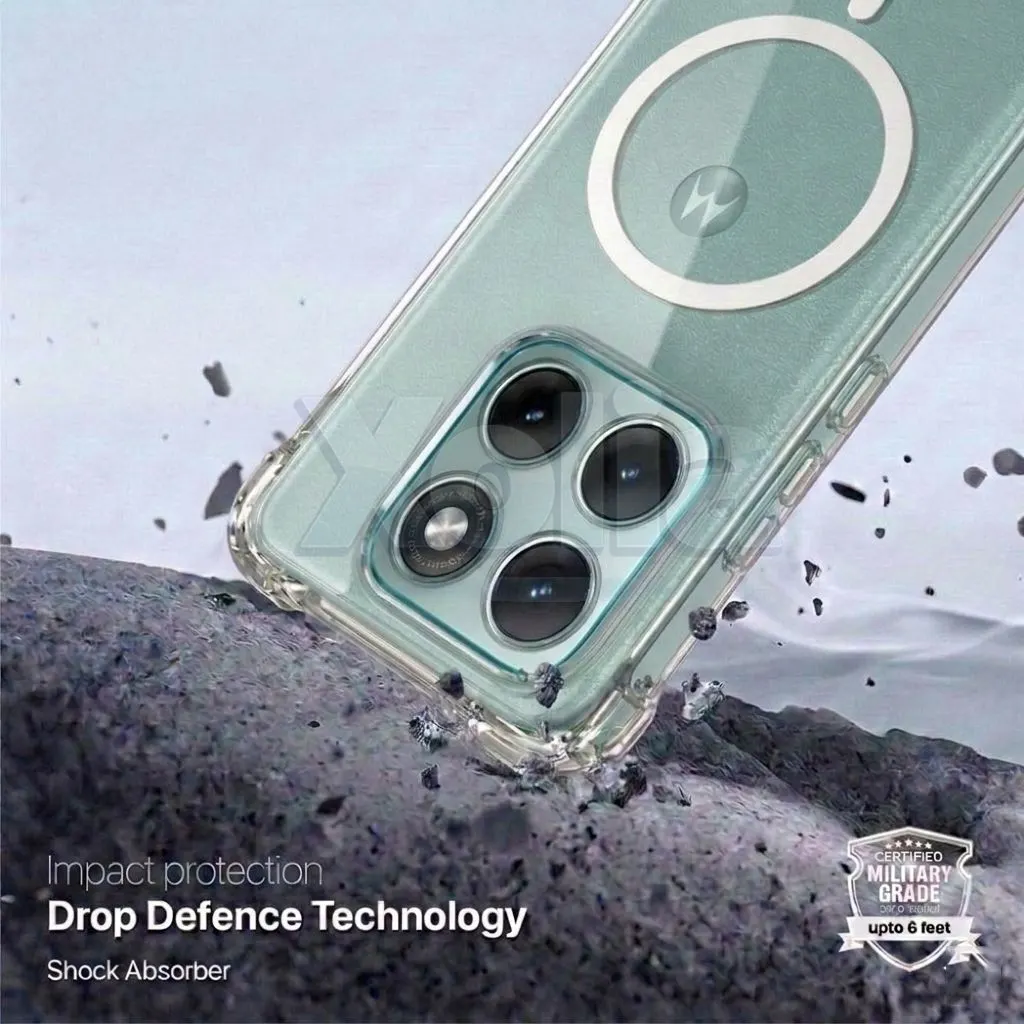 Xolia Back Cover for Motorola Edge 70 Fusion 5G (Transparent, Shock Proof, Polycarbonate, Silicon, Pack of: 1) — image 3 of 5