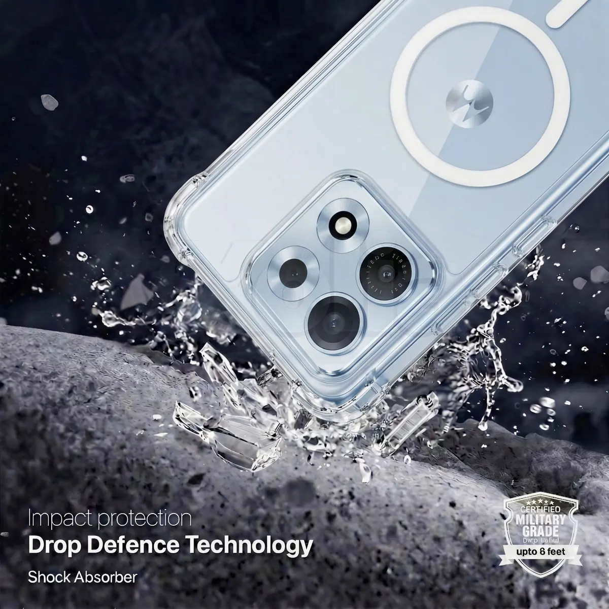 Xolia Back Cover for MOTOROLA Edge 70 Max (Transparent, Shock Proof, Polycarbonate, Silicon, Pack of: 1) — image 3 of 5