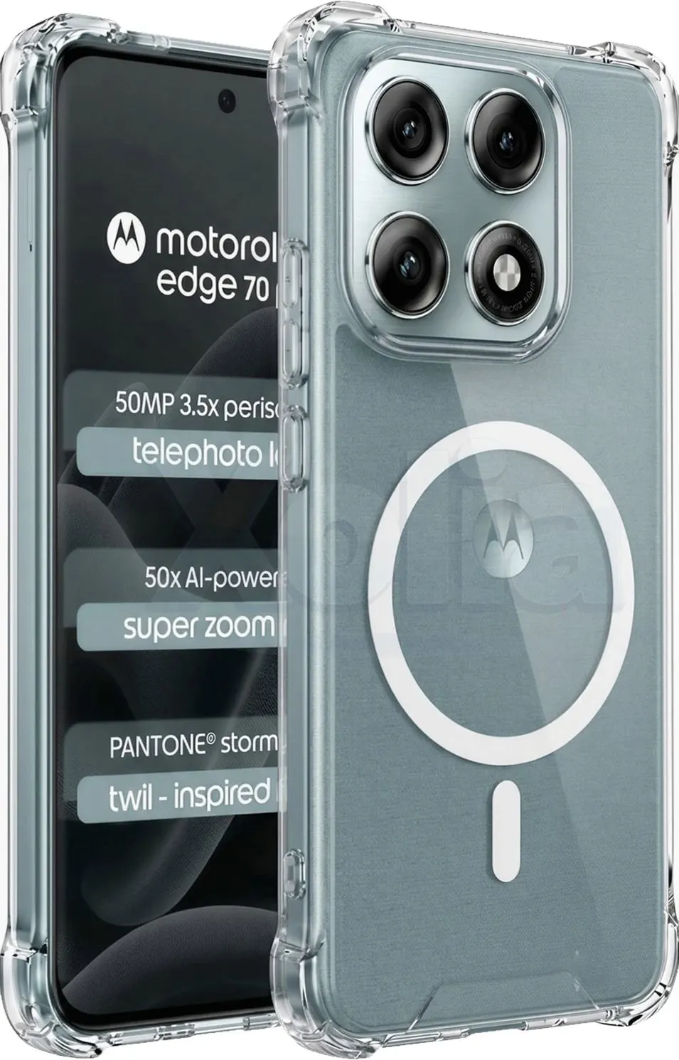 Xolia Back Cover for Motorola Edge 70 Pro Plus 5G (Transparent, Shock Proof, Polycarbonate, Silicon, Pack of: 1)