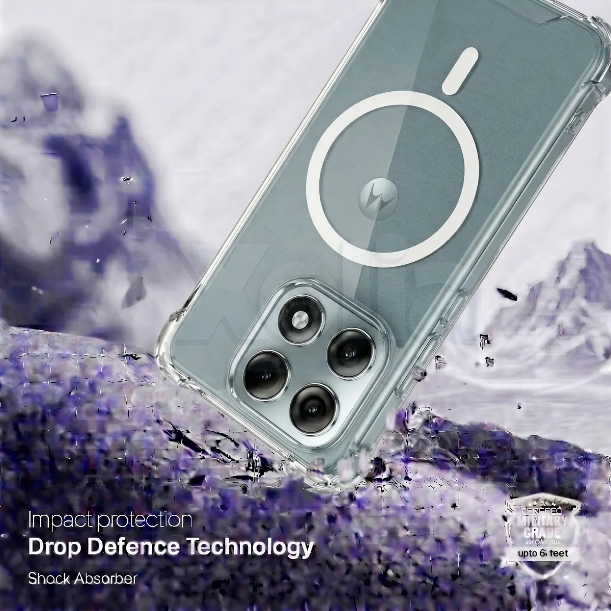 Xolia Back Cover for Motorola Edge 70 Pro Plus 5G (Transparent, Shock Proof, Polycarbonate, Silicon, Pack of: 1) — image 3 of 5