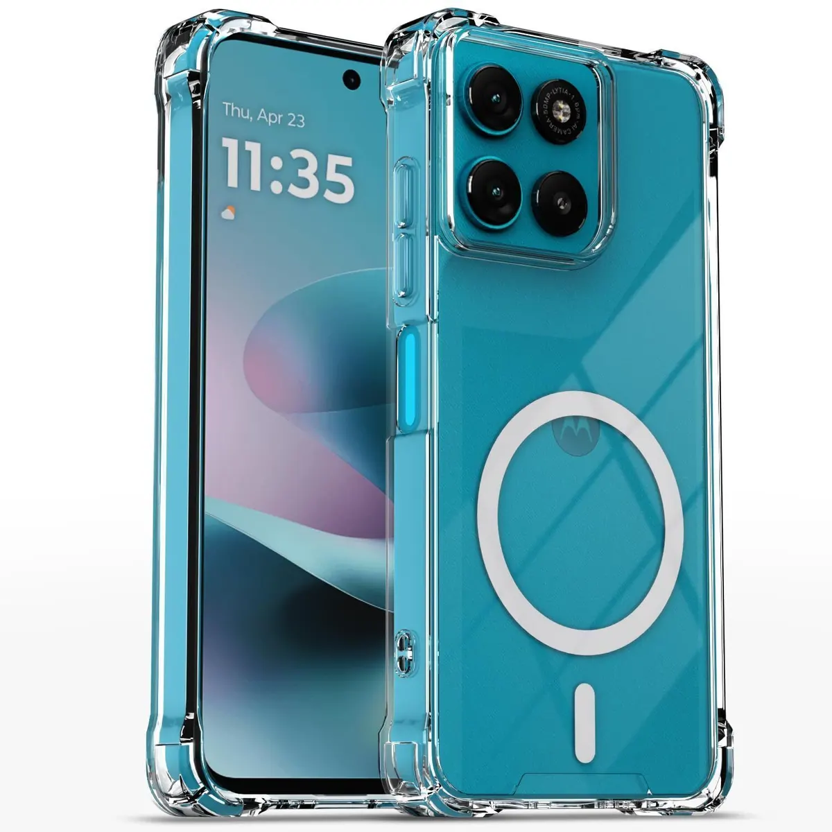 Xolia Back Cover for Motorola Moto G57 Power 5G (Transparent, Shock Proof, Polycarbonate, Silicon, Pack of: 1)