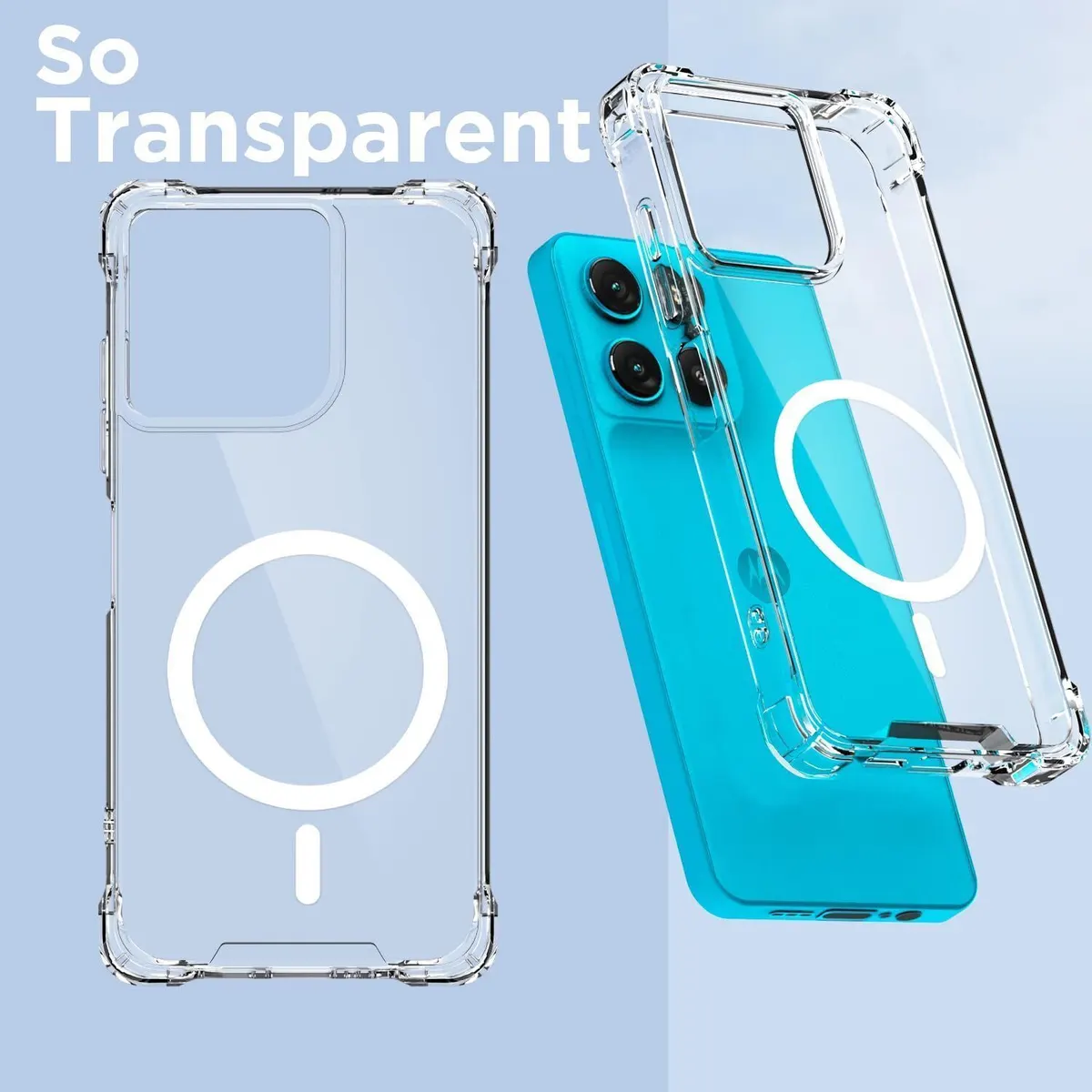 Xolia Back Cover for Motorola Moto G57 Power 5G (Transparent, Shock Proof, Polycarbonate, Silicon, Pack of: 1) — image 3 of 5