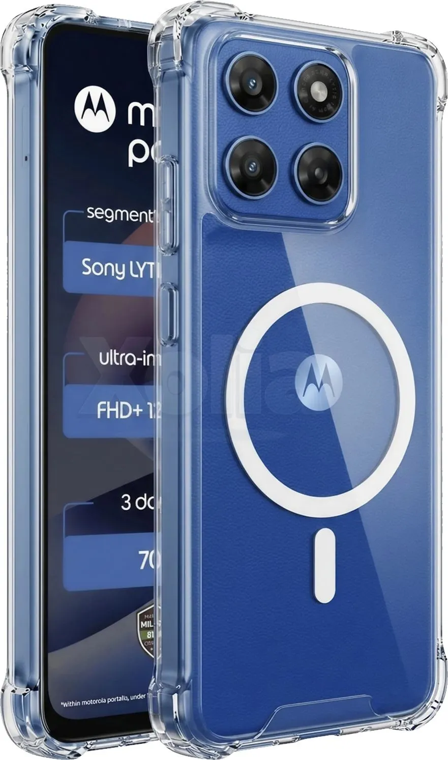 Xolia Back Cover for Motorola G77 Power 5G (Transparent, Shock Proof, Polycarbonate, Silicon, Pack of: 1)