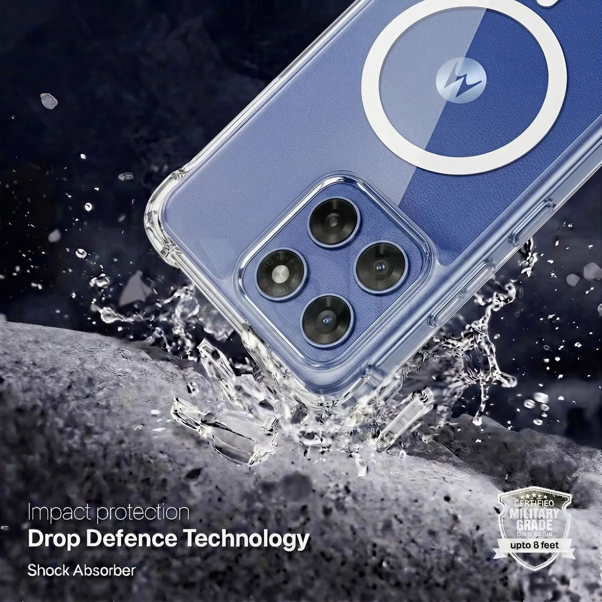 Xolia Back Cover for Motorola G77 Power 5G (Transparent, Shock Proof, Polycarbonate, Silicon, Pack of: 1) — image 2 of 4