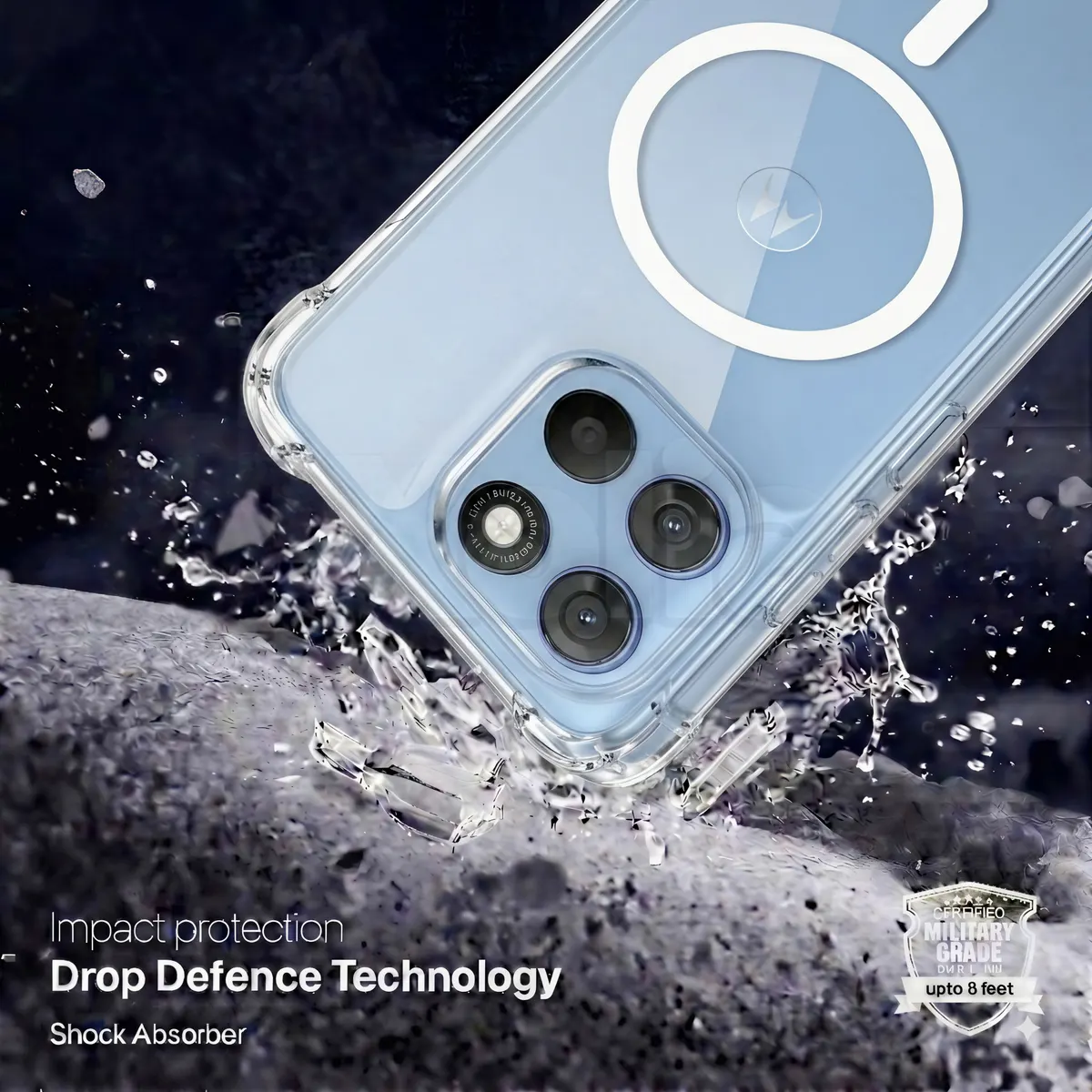 Xolia Back Cover for Motorola Moto G Max 5G (Transparent, Shock Proof, Polycarbonate, Silicon, Pack of: 1) — image 3 of 5