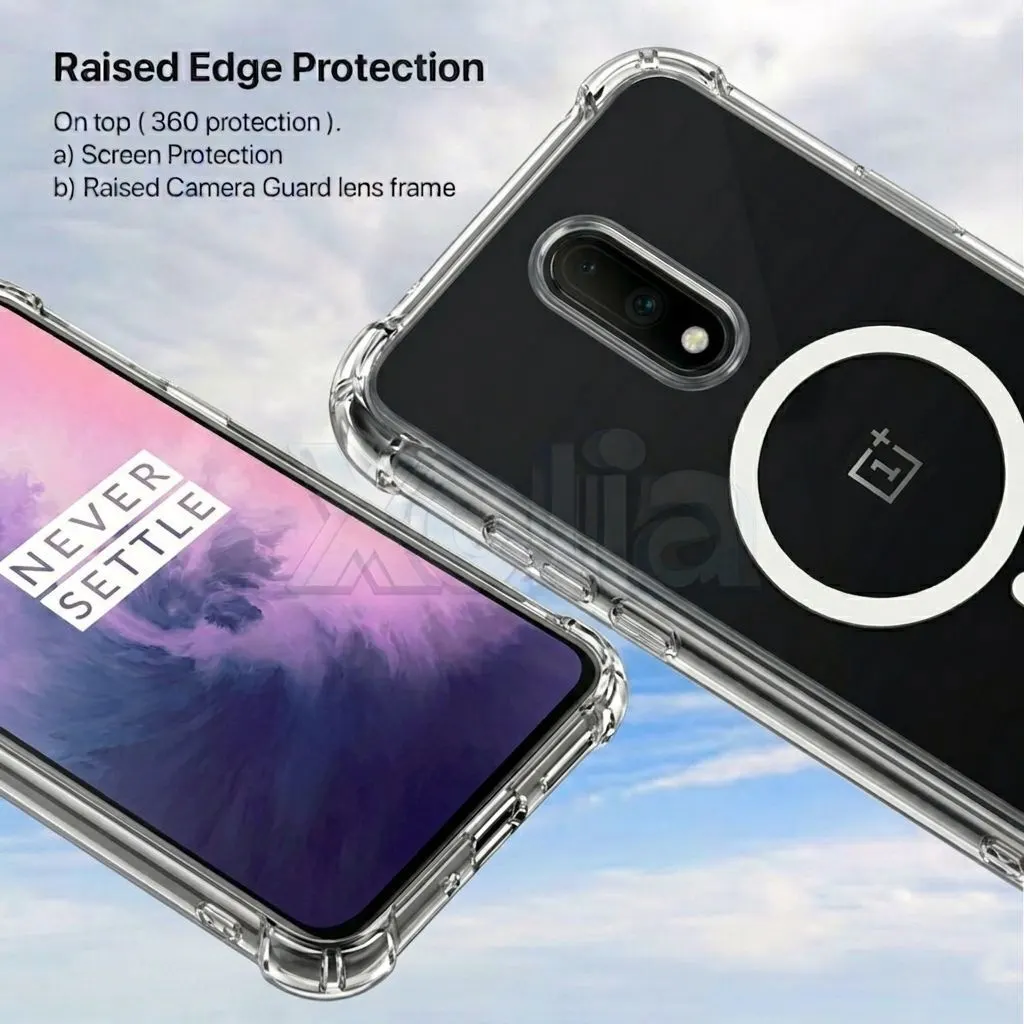 Xolia Back Cover for OnePlus 7 (Transparent, Shock Proof, Polycarbonate, Silicon, Pack of: 1) — image 3 of 5