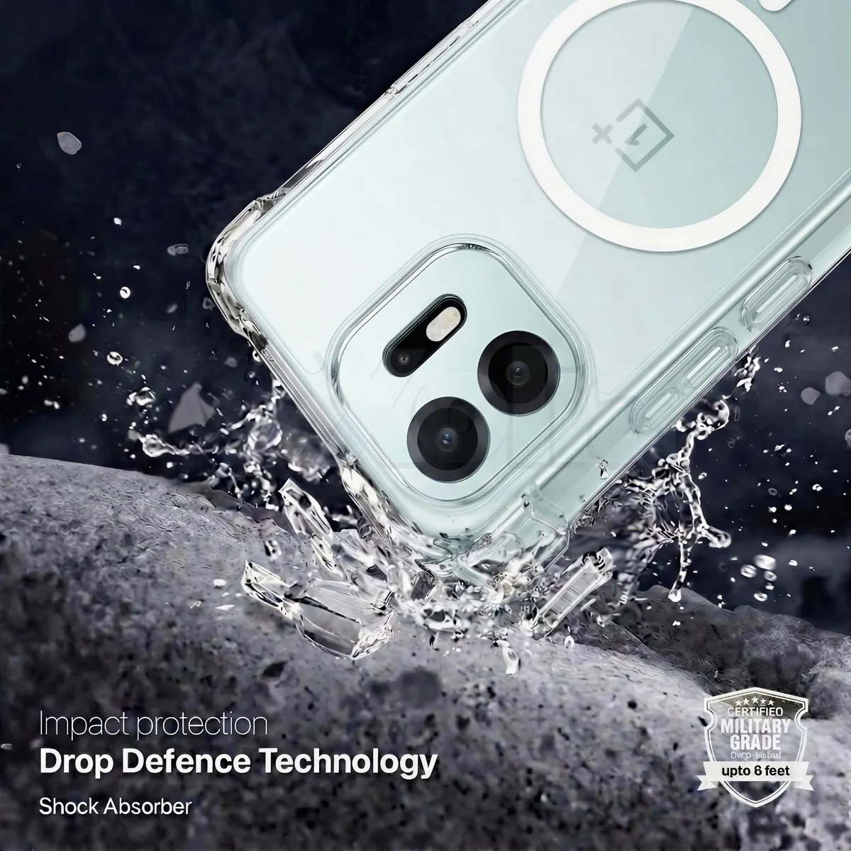 Xolia Back Cover for Oneplus N6 5G (Transparent, Shock Proof, Polycarbonate, Silicon, Pack of: 1) — image 3 of 5