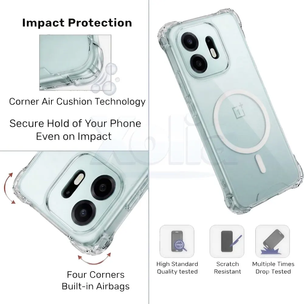 Xolia Back Cover for Oneplus N6 5G (Transparent, Shock Proof, Polycarbonate, Silicon, Pack of: 1) — image 4 of 5