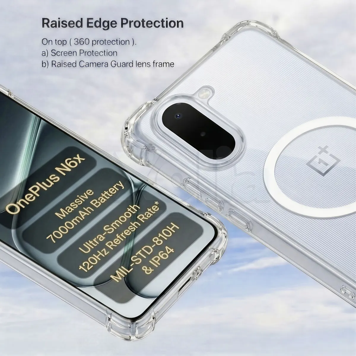 Xolia Back Cover for OnePlus N6X 5G (Transparent, Shock Proof, Polycarbonate, Silicon, Pack of: 1) — image 2 of 4