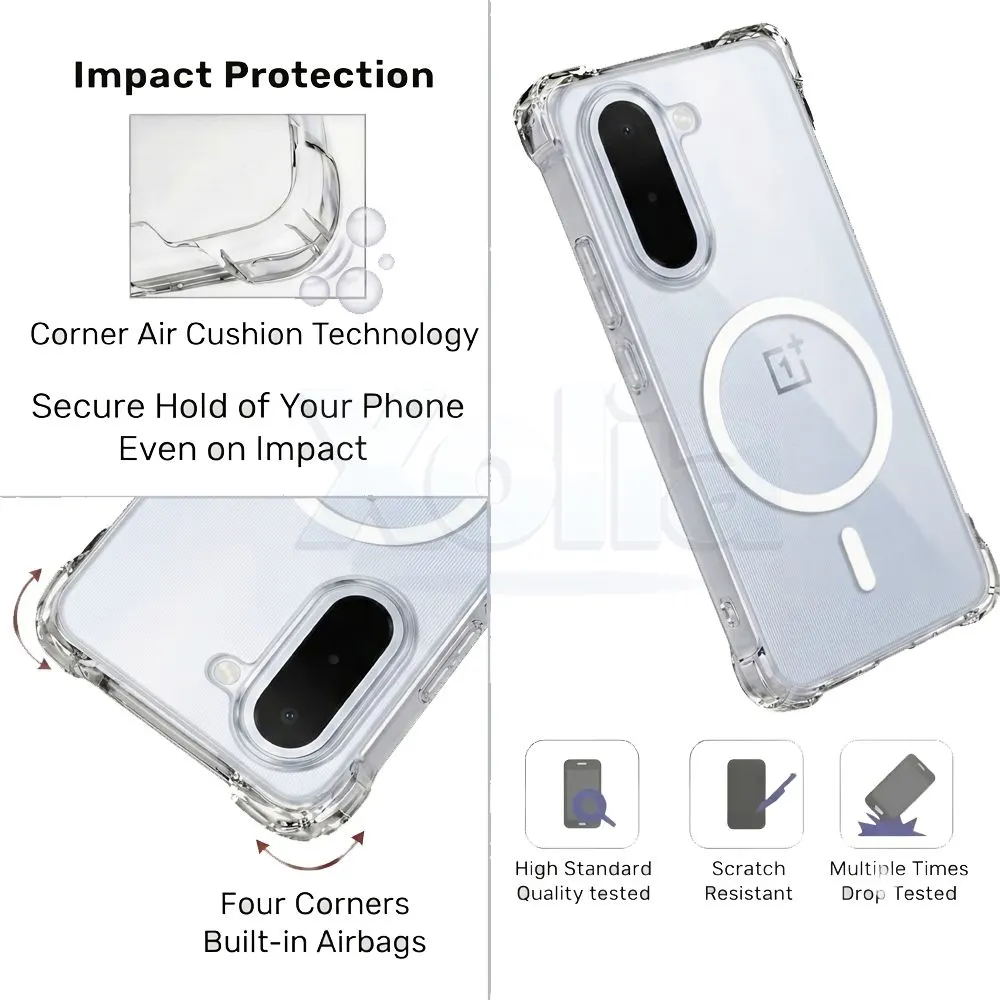 Xolia Back Cover for OnePlus N6X 5G (Transparent, Shock Proof, Polycarbonate, Silicon, Pack of: 1) — image 3 of 4