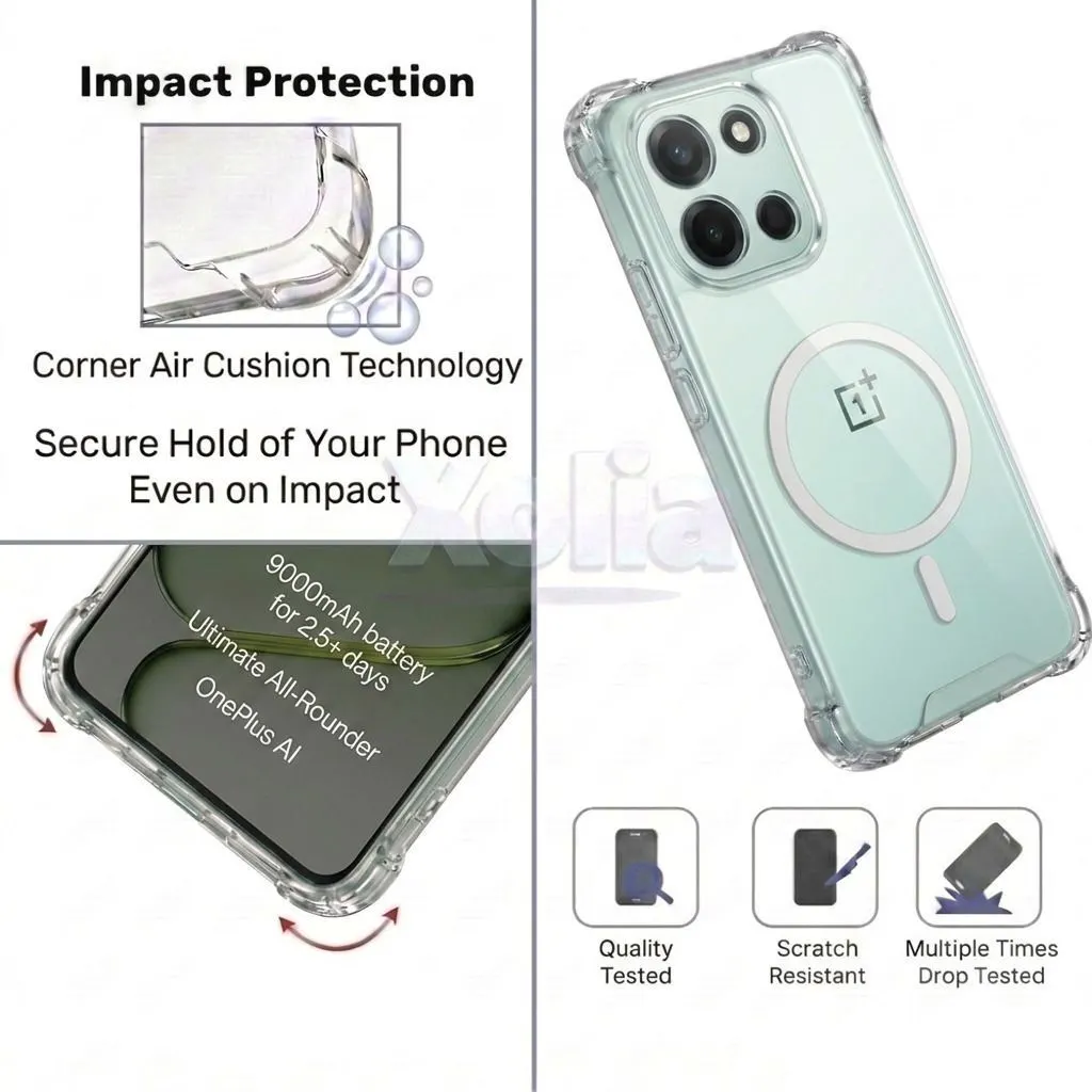 Xolia Back Cover for OnePlus Nord 6 (Transparent, Shock Proof, Polycarbonate, Silicon, Pack of: 1) — image 4 of 5