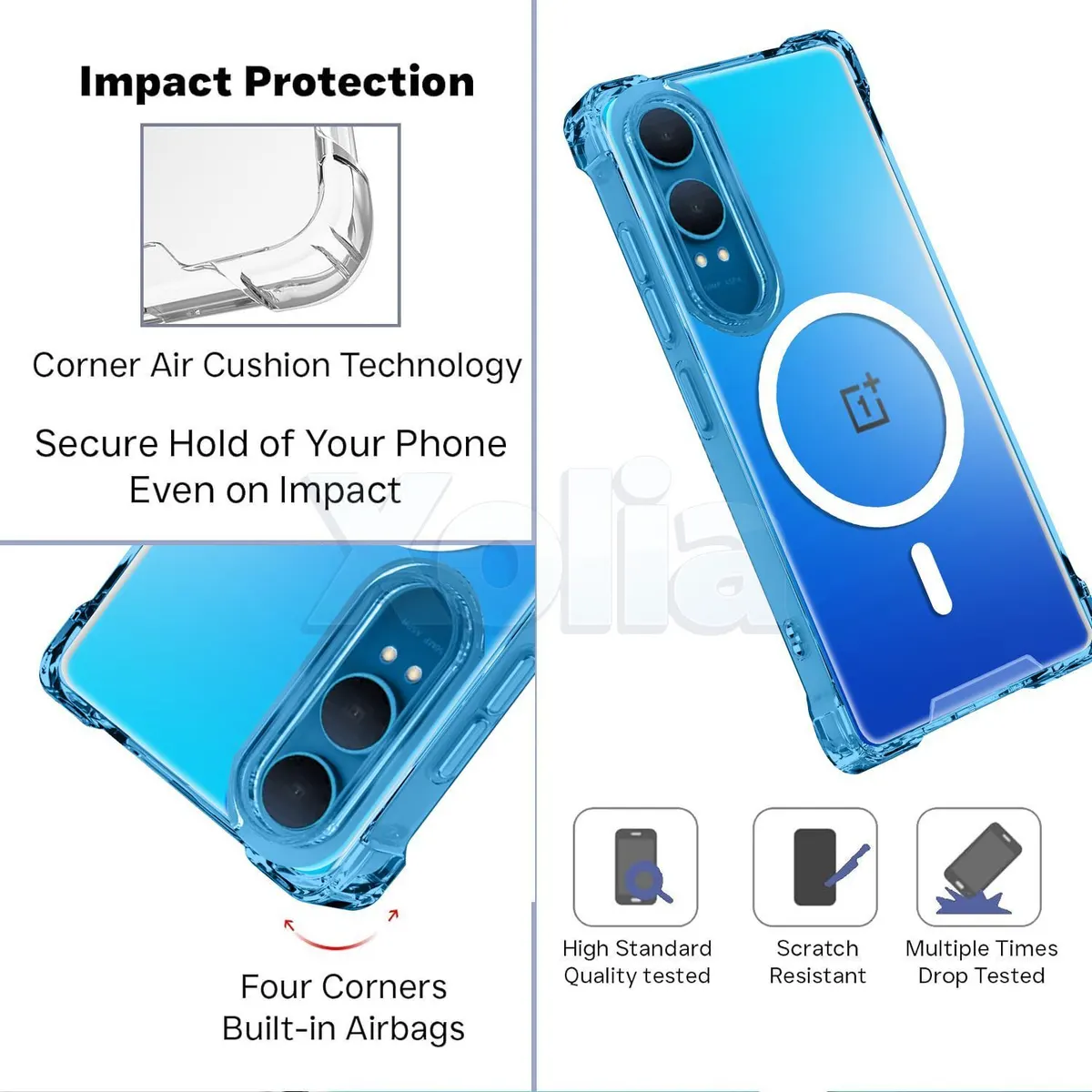 Xolia Back Cover for OnePlus Nord CE 4 Lite (5G) (Transparent, Shock Proof, Polycarbonate, Silicon, Pack of: 1) — image 3 of 5