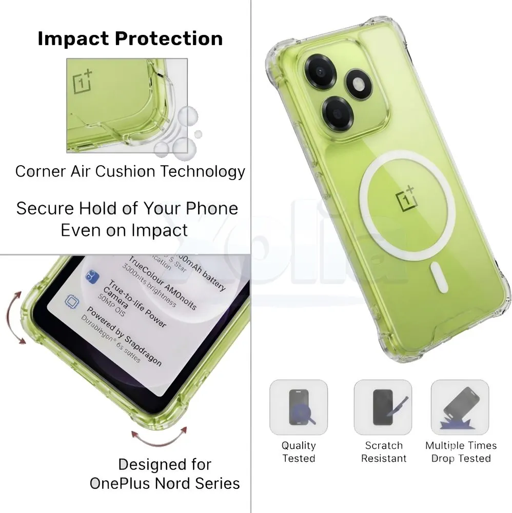 Xolia Back Cover for Oneplus N6 Lite 5G (Transparent, Shock Proof, Polycarbonate, Silicon, Pack of: 1) — image 3 of 4