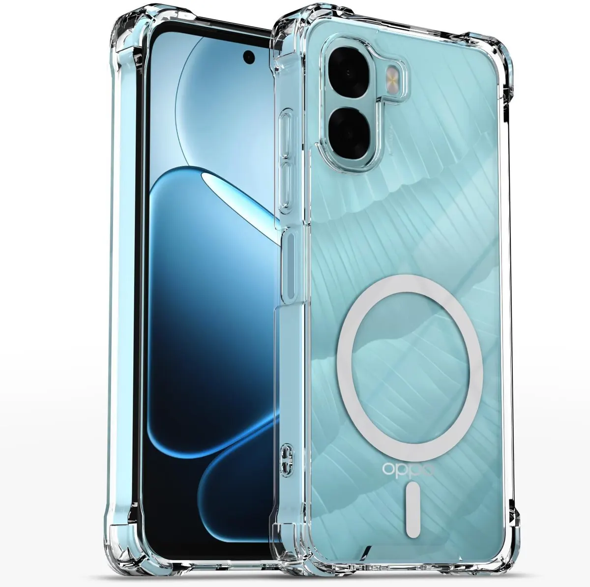 Xolia Back Cover for Oppo A6x 5G (Transparent, Shock Proof, Polycarbonate, Silicon, Pack of: 1)