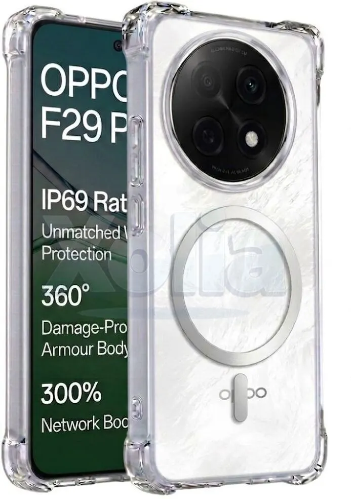 Xolia Back Cover for OPPO F29 Pro 5G (Transparent, Shock Proof, Polycarbonate, Silicon, Pack of: 1)