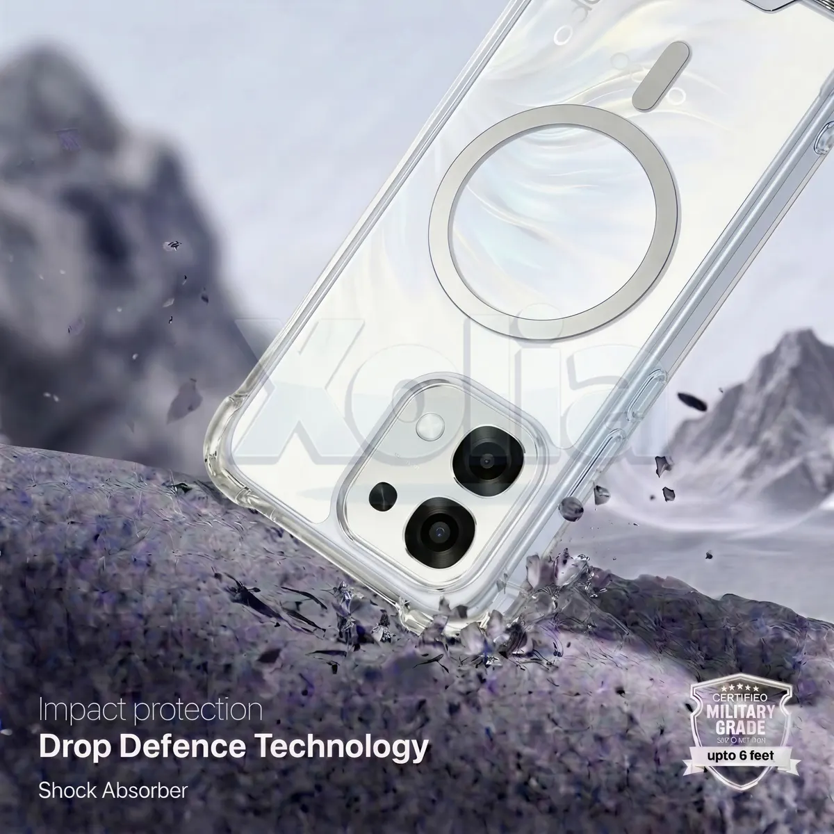 Xolia Back Cover for Oppo F33 5G (Transparent, Shock Proof, Polycarbonate, Silicon, Pack of: 1) — image 3 of 5