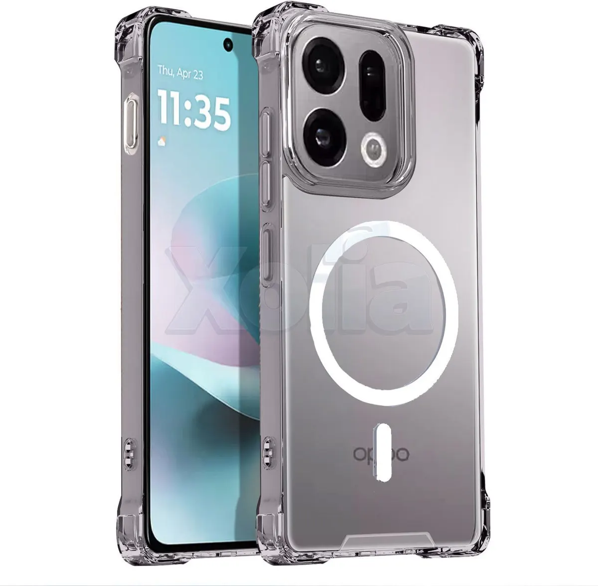 Xolia Back Cover for OPPO Find X9 5G (Transparent, Shock Proof, Polycarbonate, Silicon, Pack of: 1)