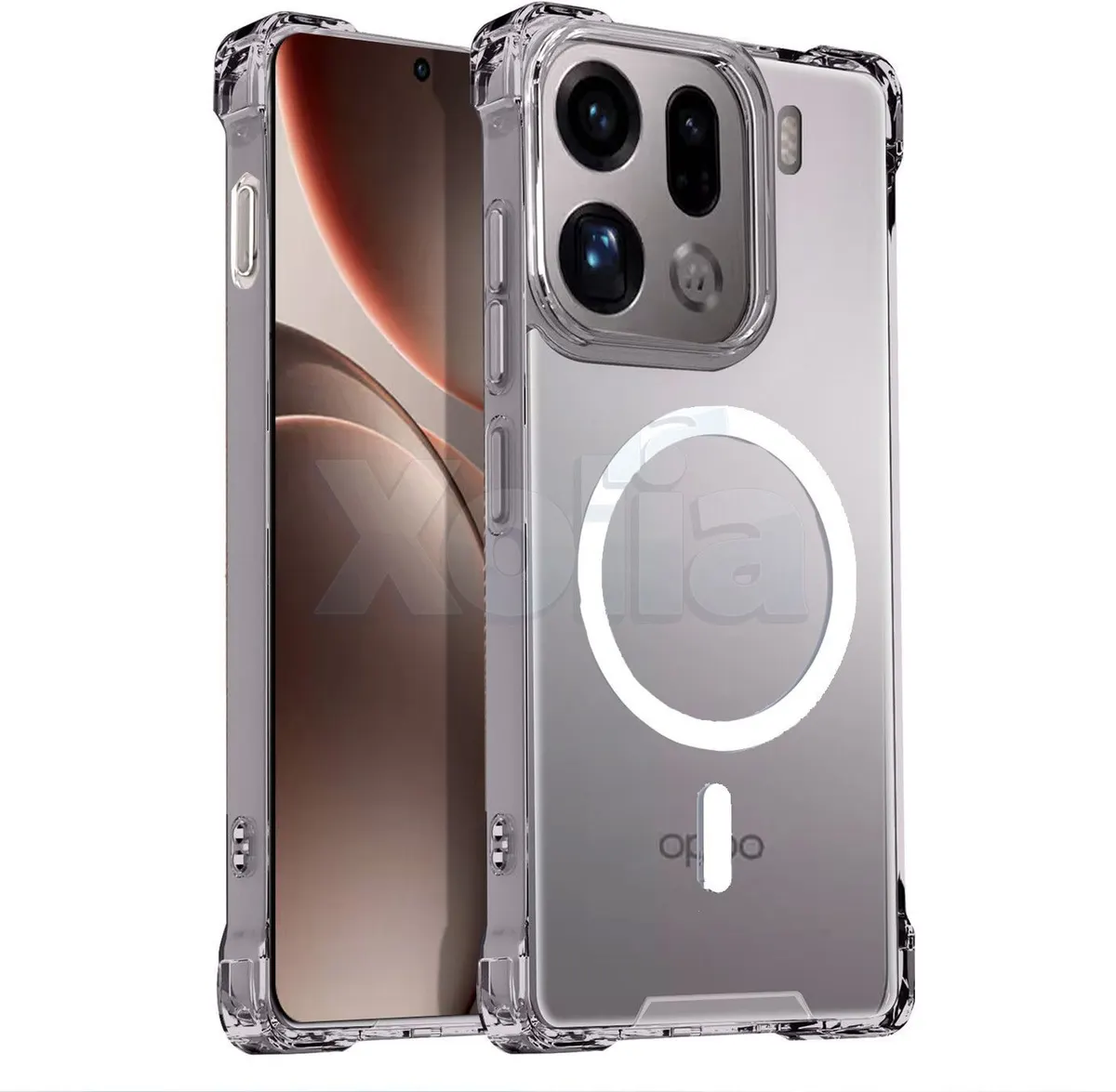 Xolia Back Cover for OPPO Find X9 Pro 5G (Transparent, Shock Proof, Polycarbonate, Silicon, Pack of: 1)