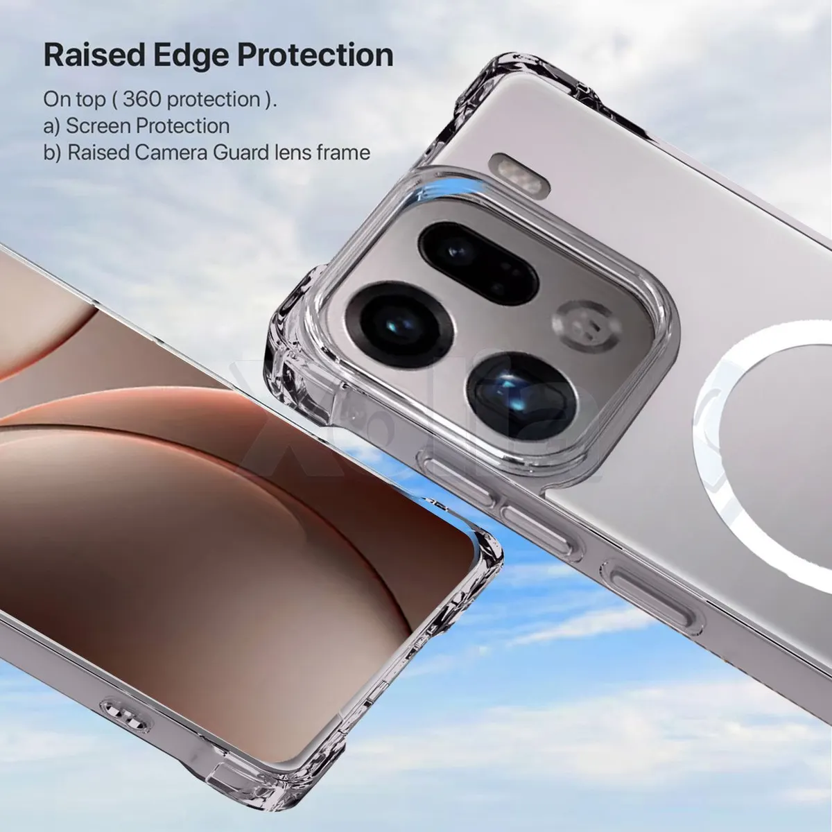 Xolia Back Cover for OPPO Find X9 Pro 5G (Transparent, Shock Proof, Polycarbonate, Silicon, Pack of: 1) — image 2 of 5