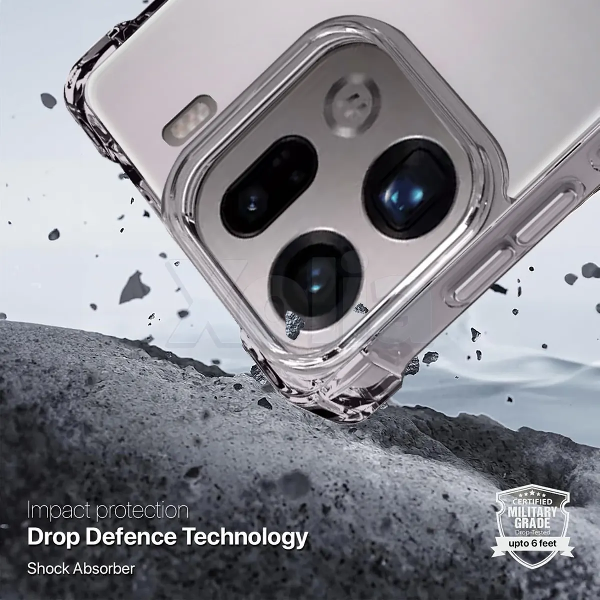 Xolia Back Cover for OPPO Find X9 Pro 5G (Transparent, Shock Proof, Polycarbonate, Silicon, Pack of: 1) — image 4 of 5