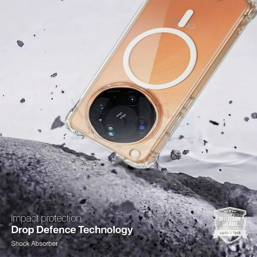 Xolia Back Cover for OPPO Find X9 Ultra 5G (Transparent, Shock Proof, Polycarbonate, Silicon, Pack of: 1) — image 2 of 4