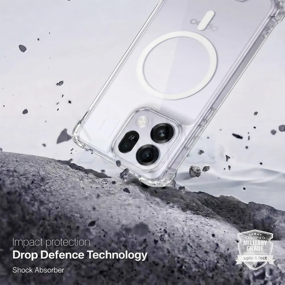 Xolia Back Cover for OPPO Find X9s 5G (Transparent, Shock Proof, Polycarbonate, Silicon, Pack of: 1) — image 3 of 5