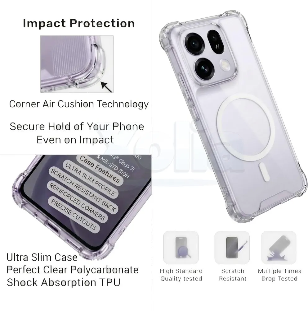 Xolia Back Cover for OPPO Find X9s 5G (Transparent, Shock Proof, Polycarbonate, Silicon, Pack of: 1) — image 4 of 5